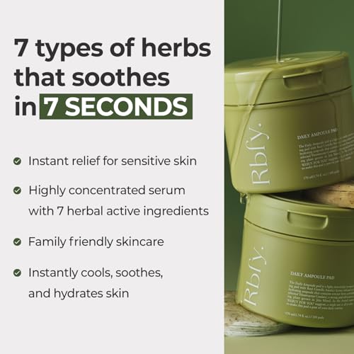 Daily Ampoule Pad (100 Pads) ? Korean Vegan Toner Pads for Soothing, Calming & Deep Hydration | for Dry, Stressed, and Sensitive Skin | Centella Asiatica & Panthenol | Korean Skincare