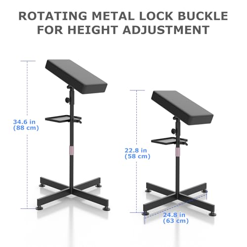 ZHOOGE Tattoo Armrest Stand with Tray, 26-38in Height, 360° Rotation