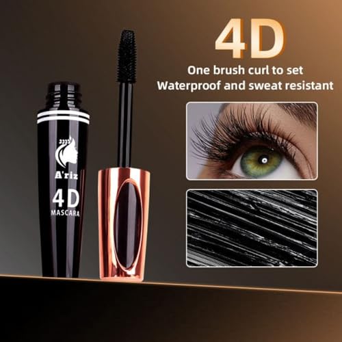 A'riz 4D Waterproof Mascara - Long Lasting Black