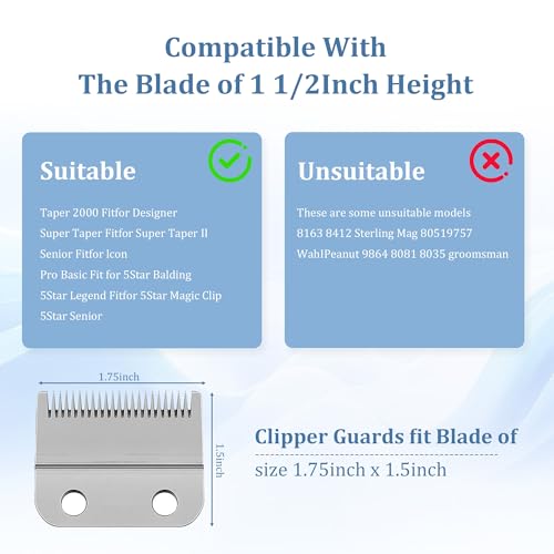 Wahl Clipper Guards 4-Pack 1.25"-2" Replacement - Premium PP Material