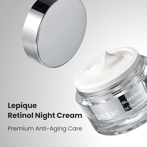 Lepique Retinol Night Cream 1.69oz – Korean Anti-Aging Face Moisturizer