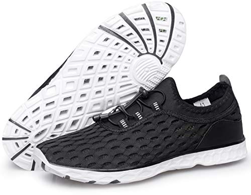 DOUSSPRT Men's Water Shoes Quick Drying Sports Aqua Shoes Black Size 7