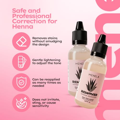 Menela Eyebrow Henna Remover 30ml with Aloe Vera