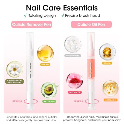 GELLEN 10-Piece Professional Nail Care Kit with Cuticle Oil & Strengthener