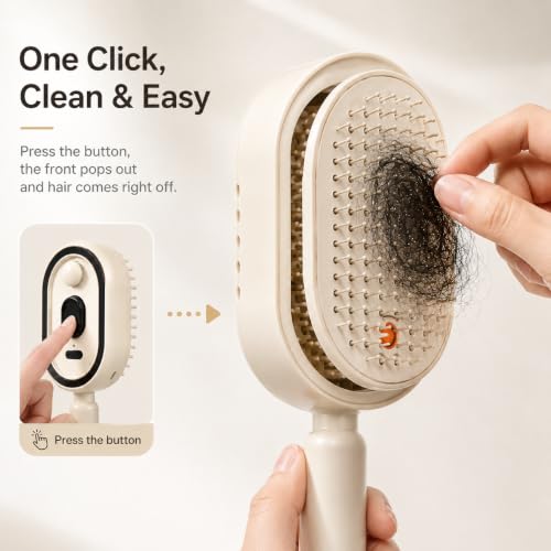 Electric Steam Hair Brush with Scalp Massage & Spray