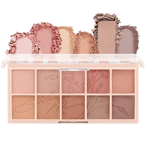 AMY'S DIARY 10-Color Nude Pink Eyeshadow Palette, Matte