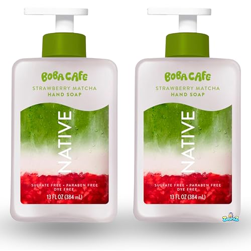 Native Strawberry Matcha Hand Soap (Limited Edition) 13 fl oz Duo, Sulfate Free