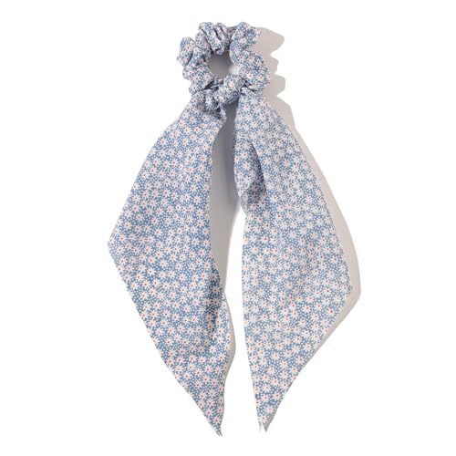 Bow Hair Scrunchies Set - 3pc Elastic Hair Ties with Scarf