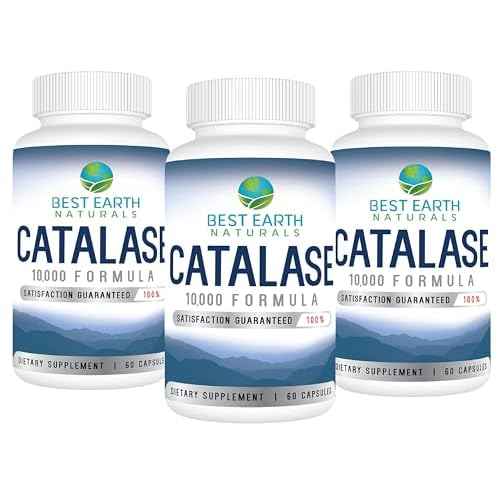 Best Earth Naturals Catalase Supplement 10,000 with Saw Palmetto, Biotin, Fo-Ti, PABA - Hair Supplements for Strong Hair - 180 Capsules - Pack of 3 (90-Day Supply)