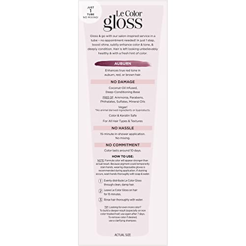 L'Oréal Paris Le Color One Step Toning Hair Gloss Auburn 4oz