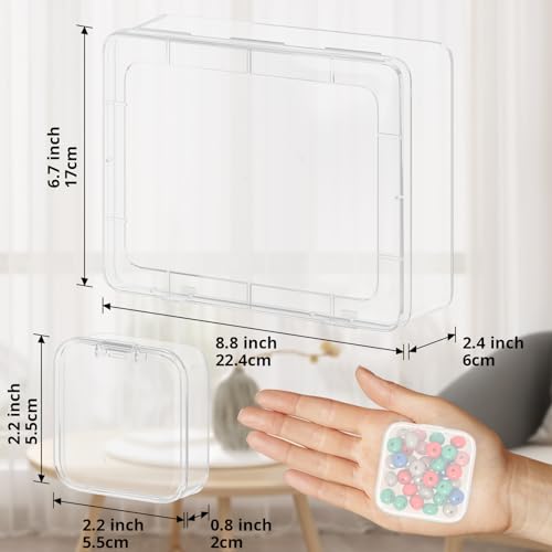 Mathtoxyz Bead Organizer Box, 30Pcs Small Beads Organizers and
