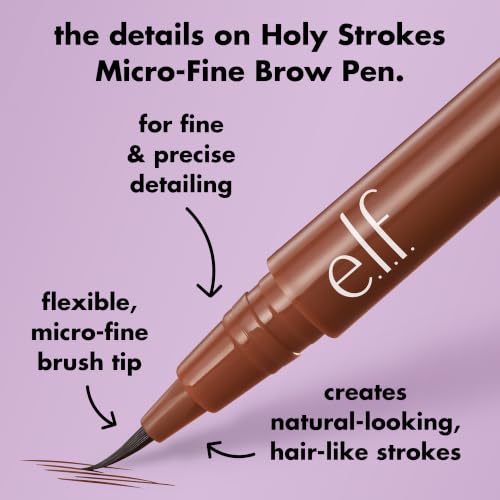 e.l.f. Holy Strokes Micro-Fine Waterproof Eyebrow Pen - Natural, Vegan & Cruelty-Free Auburn