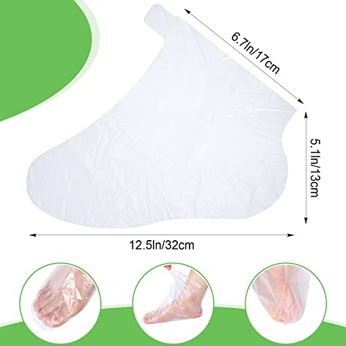 1500 Pcs Disposable Plastic Foot Covers for Paraffin Bath & Pedicure Spa
