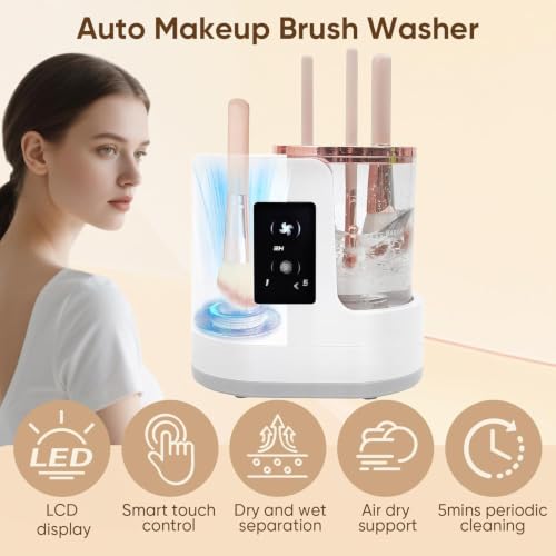 Electric Makeup Brush Cleaner with Auto Dryer - USB Portable