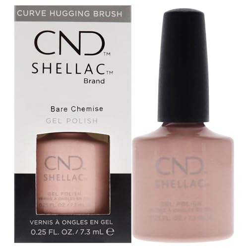 CND Shellac Gel Nail Polish, Long-lasting NailPaint Color with Curve-hugging Brush, Pink Polish, 0.25 fl oz