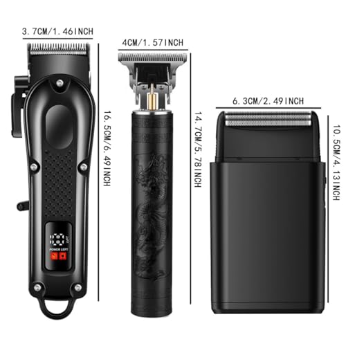 OIYO 3-in-1 Hair Clippers Set for Men with Trimmer & Foil Shaver