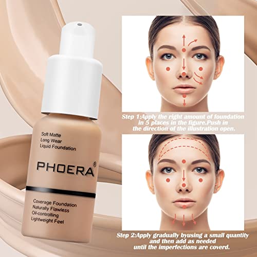 Liquid Foundation & Concealer - Full Coverage Matte Finish