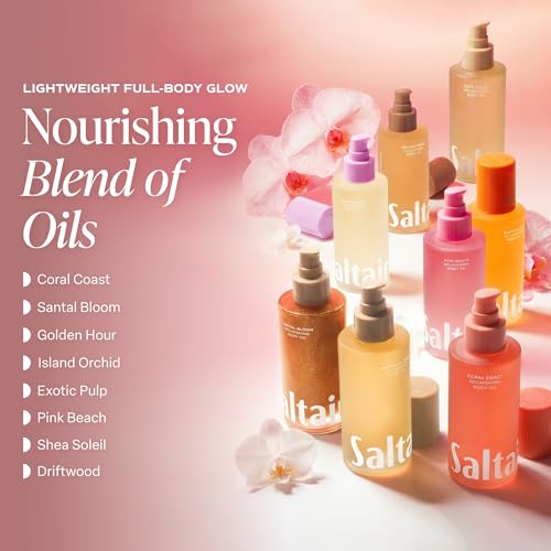 Saltair Nourishing Body Oil - Lightweight Glow, Coral Coast 4 oz