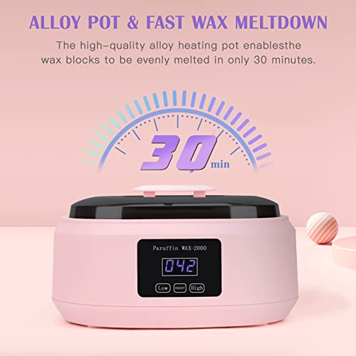 Paraffin Wax Machine for Hands & Feet with Large 3500mL Basin, Digital Temp Control