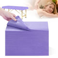 Disposable Bed Sheets 100 Pcs 31"x 71" Massage Table Cover Non Woven Fabric SPA Sheet Breathable for Massage Beauty Tattoo (Purple)