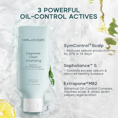 HALOVIDA Leave-In Dry Shampoo Gel, Oil Control & Refresh