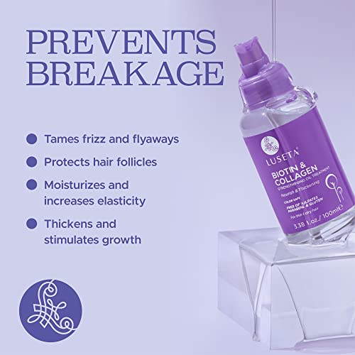 LUSETA Biotin & Collagen Hair Oil Serum for Thin Hair