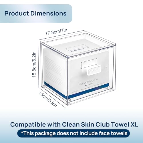 Vtopmart Clear Disposable Facial Towels Holder for XL Towels
