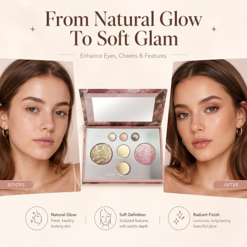 K'APEINE All-in-One Makeup Palette – 7 Colors Baked Face & Eye Kit