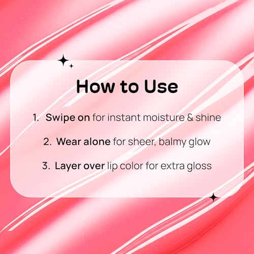 MIXIK Jelly Lip Gloss with Vitamin E & Nourishing Oils, Non-Sticky Hydrating