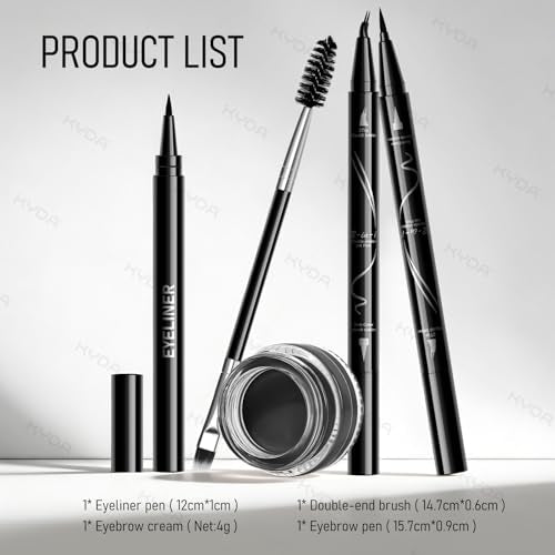 KYDA Eyebrow Makeup Kit with Pomade, Pencil & Eyeliner