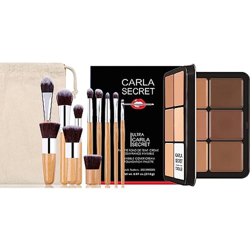 12-Color Full Coverage Concealer Palette with Brushes