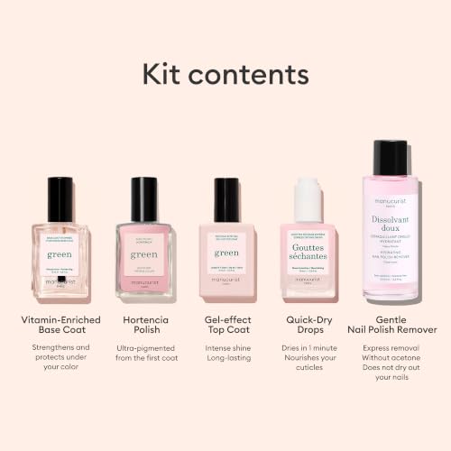 Manucurist Hortencia Vegan Nail Polish Set - Sheer Pink Manicure Kit