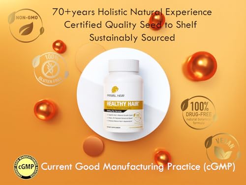 PRIMAL HAIR 3-Pack Natural Hair Growth Supplement for Men & Women