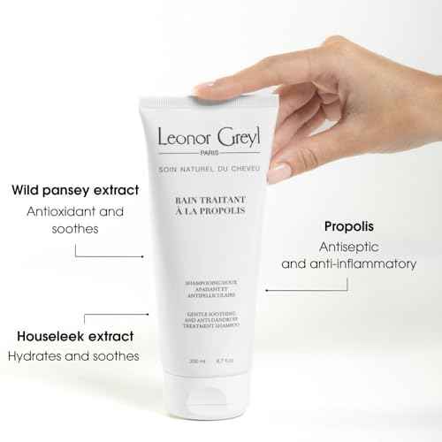 Leonor Greyl Gentle Dandruff Shampoo (Bain Traitant a La Propolis), Propolis & Chamomile Natural Dandruff Shampoo, 6.7 oz. Made In France