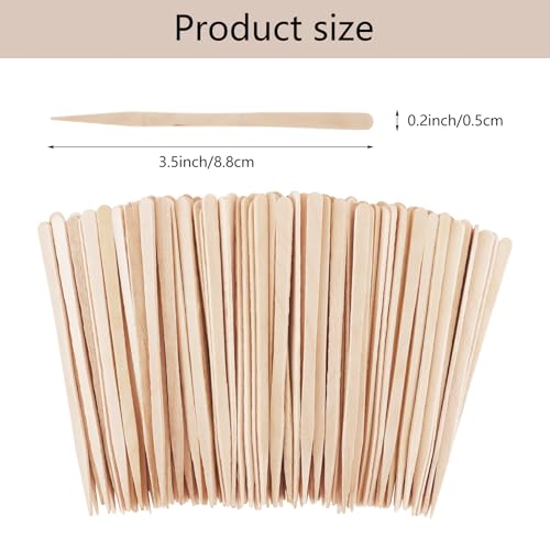 1200 Pack Wooden Waxing Sticks for Hair Eyebrow Nose Removal (Without Handle) Wax Spatulas Small Wax Applicator Wood Craft Sticks Spatulas
