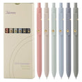 Morandi 6 Pack Retractable Gel Pens 0.5mm Quick-Dry Black Ink - Ddaowanx