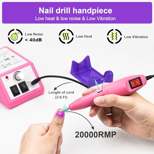 LAVAED Electric Nail Drill Professional and UV LED Nail Lamp Kit