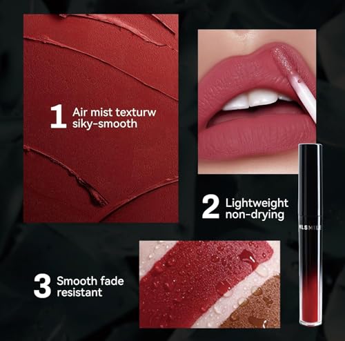 12-Piece Lip Gloss Set - Matte & Shiny Long-Lasting Liquid Lipstick