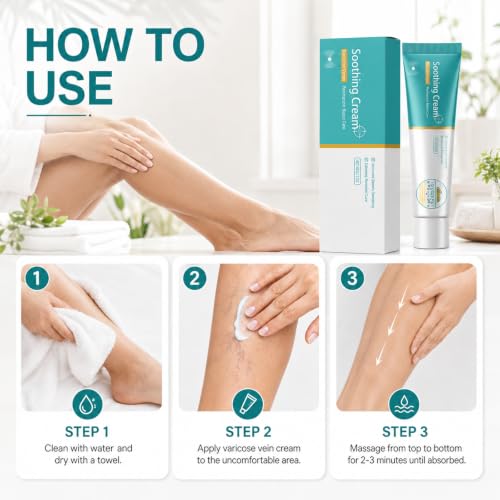 Herbal Vein Care Massage Cream for Legs & Shoulders - 2 Pack, 30g