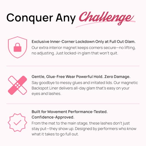 Full Out Glam Liquid Liner Magnetic Eyeliner, Ultra Strong All-Day Hold for Magnetic Eyelashes, Water and Sweat Proof, Easy to Apply Precise Bristle Tip, Contains One Eyeliner Pen