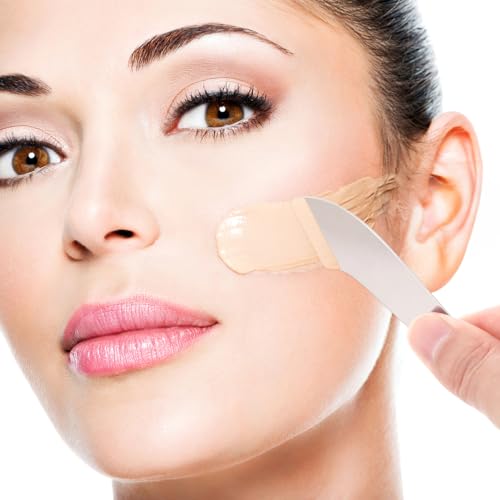 Balacoo Makeup Spatula Korean Cosmetic Spatula, Stainless Steel Foundation Palette Mixer, Facial Cosmetic Makeup Tool for Women, Girl