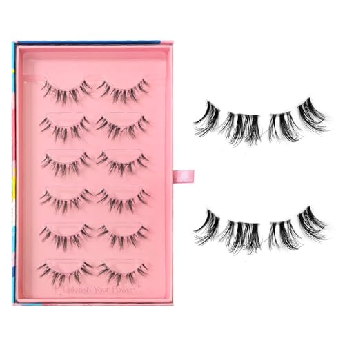 SY-SHUYING 16mm Lash Clusters Clear Band Natural Look 6 Pairs