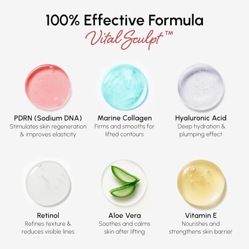 MAREE V Line Lifting Mask with PDRN Salmon DNA ? Deep Collagen Face Mask for Women ? Jawline Shaper Facial Masks with Retinol ? Tightening & Firming Neck Lift Tape ? Double Chin Strap for Face Lift