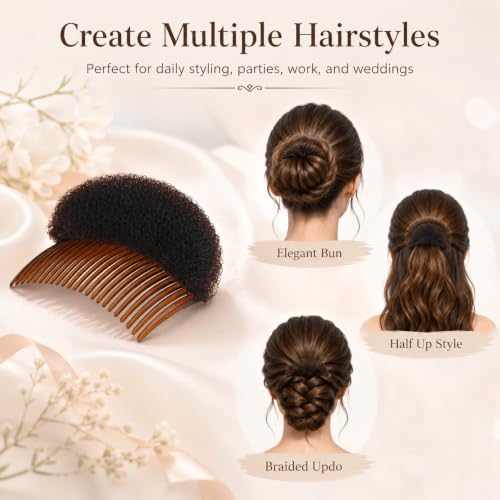 Hair Styling Accessories Set - Foam Bun Maker & Volume Pads