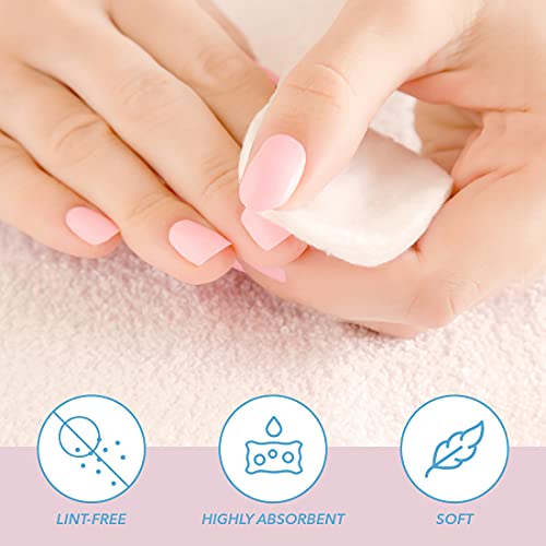 ForPro Lint-Free Cotton Nail Wipes - 1.75" Easy-Grip Rounds (240 Count)