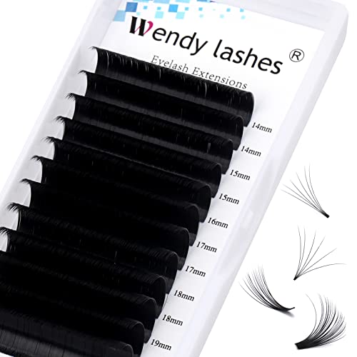 Easy Fan Volume Lashes D Curl 0.07mm 14-20mm Mixed