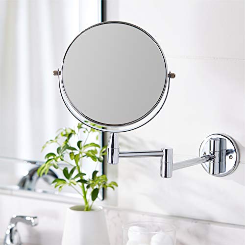 Wall Mount Vanity Mirror 1X/5X Magnification 360° Rotate