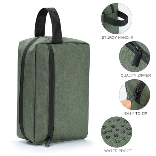 Etercycle Portable Travel Toiletry Bag for Men - Army Green