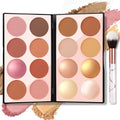 NewBang 16 Colors Blush Contour Highlighter Palette with Brush