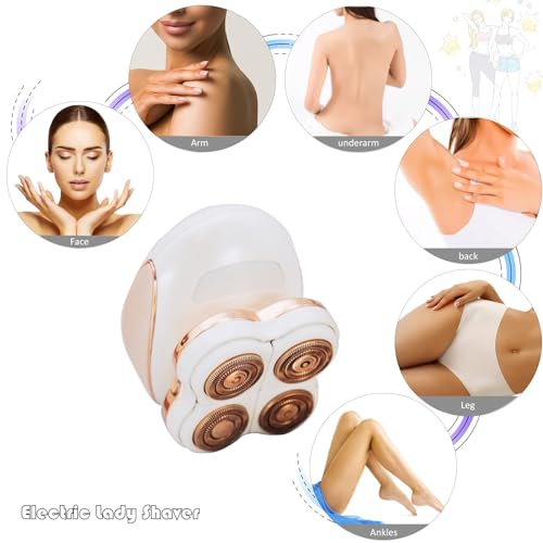 Women Cordless Waterproof Electric Shaver Hair Remover Pink - US Plug Variant
